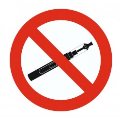Panneau signalétique cigarette électronique interdit