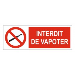 Panneau symbole interdit de vapoter