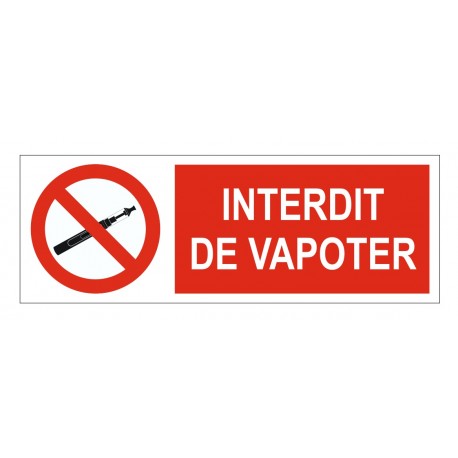 Panneau ou autocollant interdit de vapoter