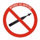 Panneau ou autocollant interdit de vapoter