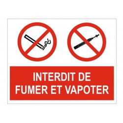 Panneau double interdiction fumer vapoter (REFQ162)