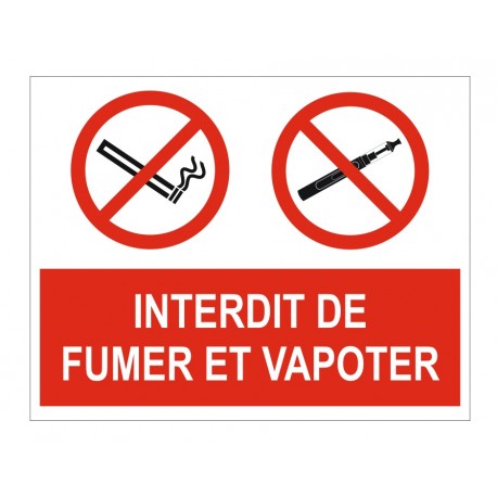 Panneau ou autocollant zone non fumeur