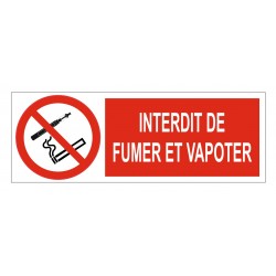 Panneau interdit de fumer et vapoter (REFQ164)