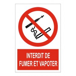 Panneau signalétique zone non fumeur