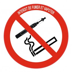 Panneau ou autocollant zone non fumeur