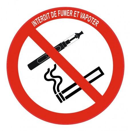 Panneau ou autocollant zone non fumeur