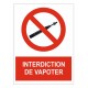 Pictogramme interdiction de vapoter etiquette