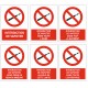 Pictogramme interdiction de vapoter etiquette