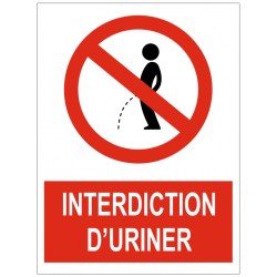 Panneau interdiction d'uriner (REFAB1317)