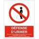 Panneau défense d'uriner