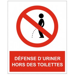 Autocollant défense d'uriner hors des toilettes (REFD720)