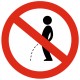Panneau interdit uriner