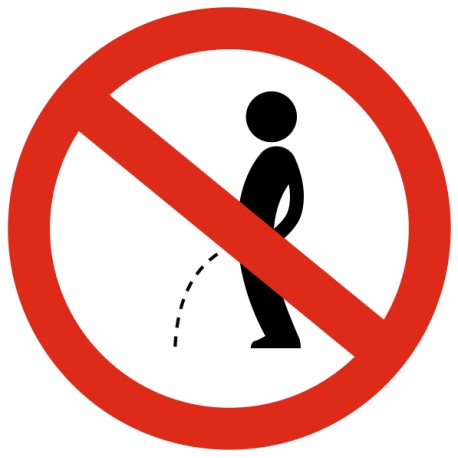 Panneau interdit uriner