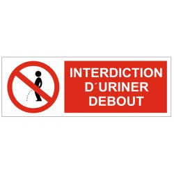 Panneau interdiction d'uriner debout (REFE591)