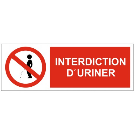 Panneau interdiction d'uriner