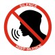 Panneau interdiction silence keep silence