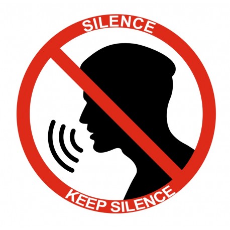 Panneau interdiction silence keep silence