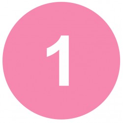 Pastille autocollant un 1