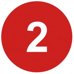 Autocollant pastille deux