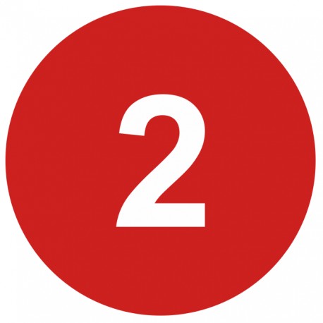 Autocollant Pastille deux Autocollant Pastille deux