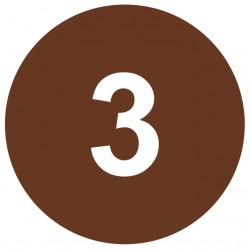 Autocollant Pastille trois