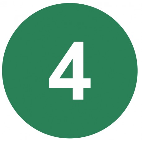 Autocollant Pastille quatre Autocollant Pastille quatre