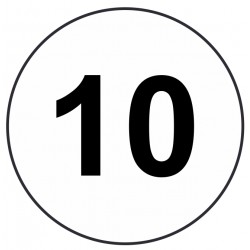 Pastille Etiquette dix