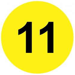 Pastille Etiquette onze