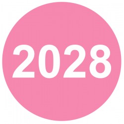 Autocollant Pastille 2028