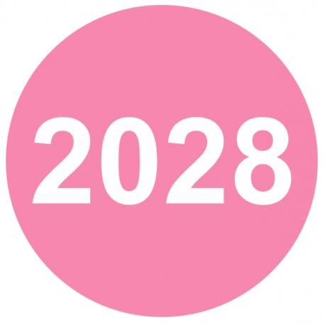 Autocollant Pastille 2028