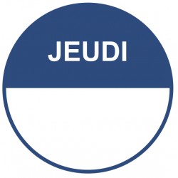 Autocollant Etiquette jeudi