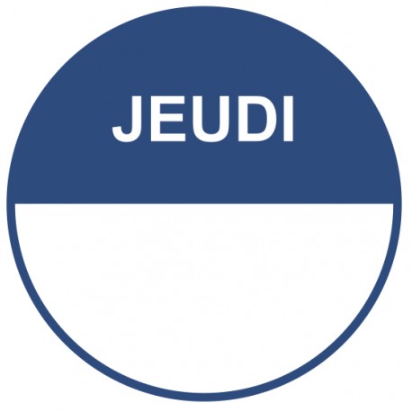 Autocollant Etiquette jeudi Autocollant Etiquette jeudi