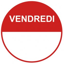 Autocollant Etiquette vendredi
