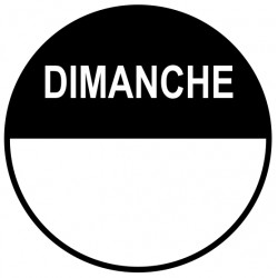 Etiquette Autocollant dimanche