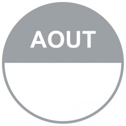 Autocollant rouleau aout