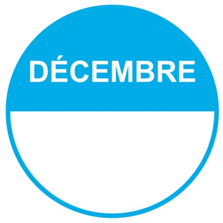 Autocollant décembre Autocollant décembre