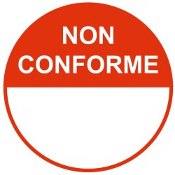 Autocollant pastille non conforme