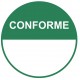 Autocollant pastille conforme