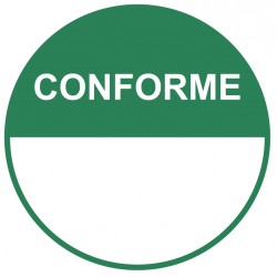 Autocollant pastille conforme