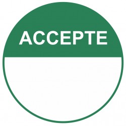 Autocollant pastille accepté