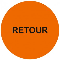 Etiquette pastille retour