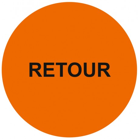 Etiquette pastille retour