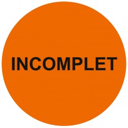 Etiquette pastille incomplet