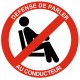 Panneau défense de parler au conducteur