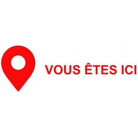Autocollant vous êtes ici