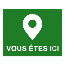 Autocollant vous êtes ici (vert)