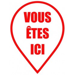 Gommette vous êtes ici