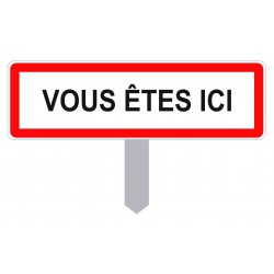 Adhésif vous êtes ici - pencarte