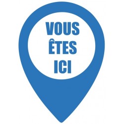 Gommette vous êtes ici - version bleu