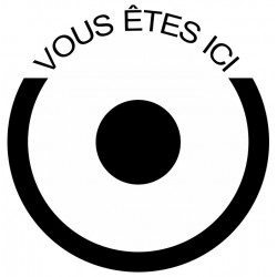 Adhésif vous êtes ici - rond